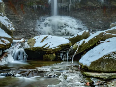 Blue Hen Falls in Winter