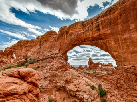 Turret Arch Framed by North Window Arch